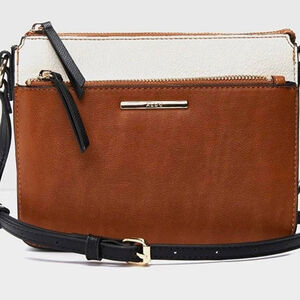 Aldo brown leather crossbody bag #leather #crossbodybag
